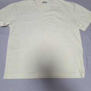 Zara Men's Short Sleeve Crew Tee in Pale Yellow
